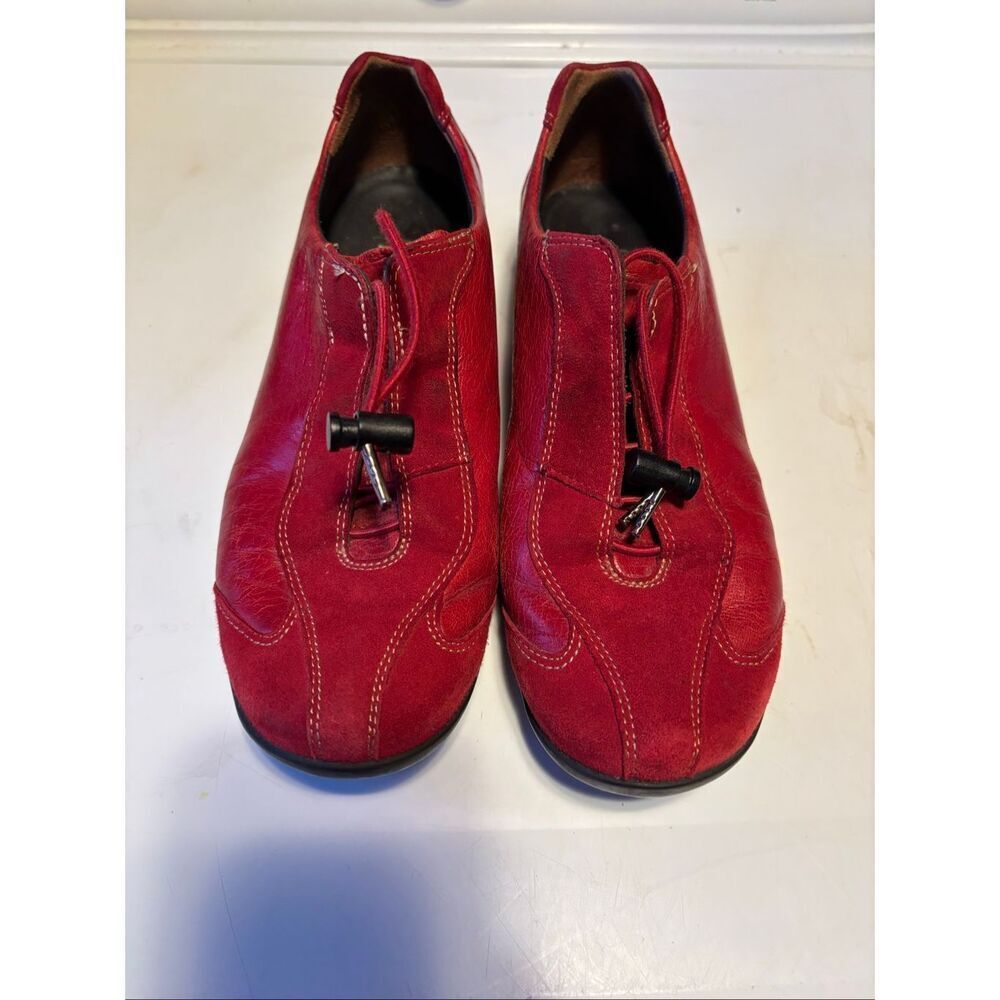 Paul Green Red Leather Sneakers